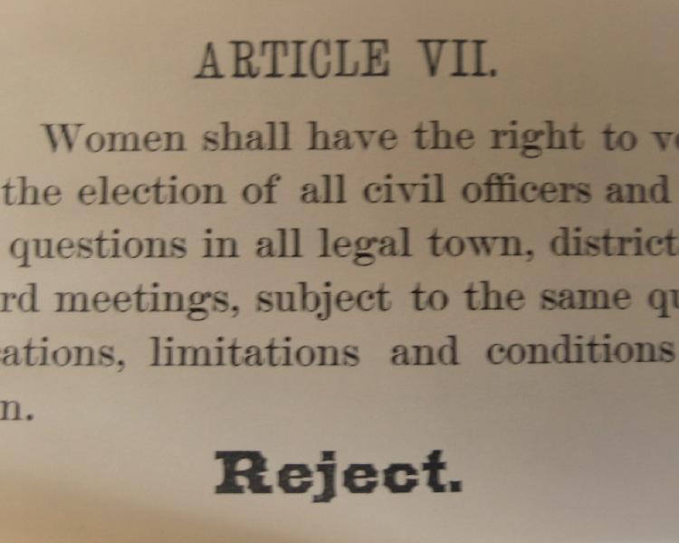 Ballot for 1887 amendment to Rhode Island state constitution (Russell DeSimone Collection)