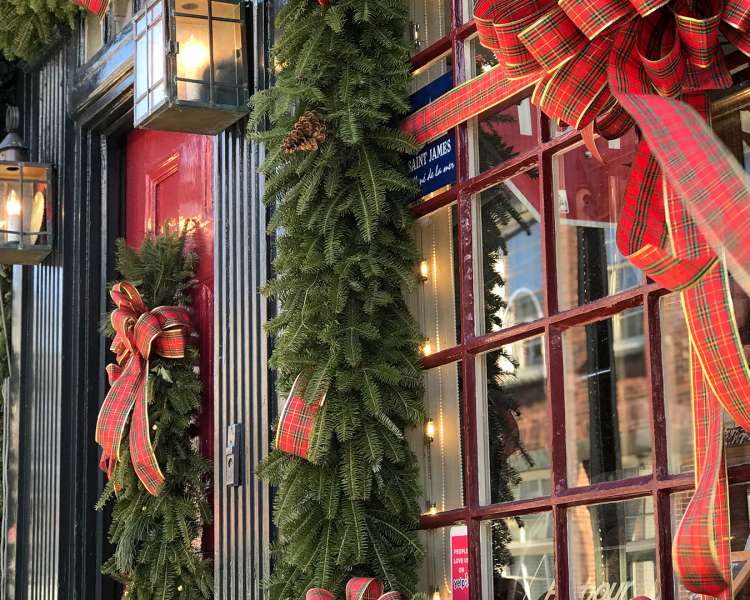 Shop windows dressed for the holidays