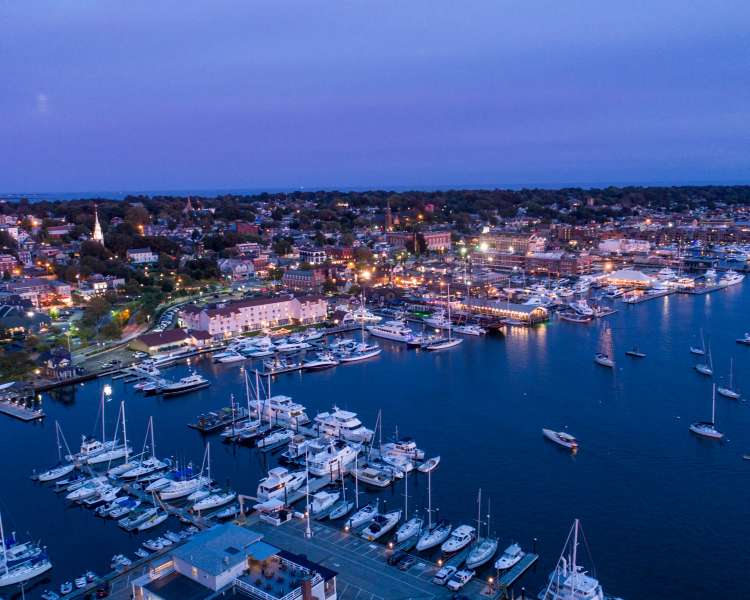 Newport Harbor Aerial View