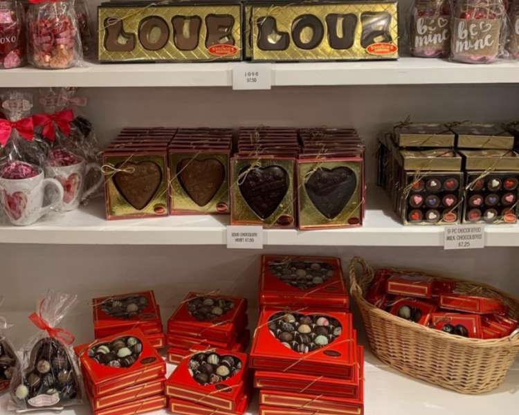 Sweenor's chocolates for Valentine's Day.