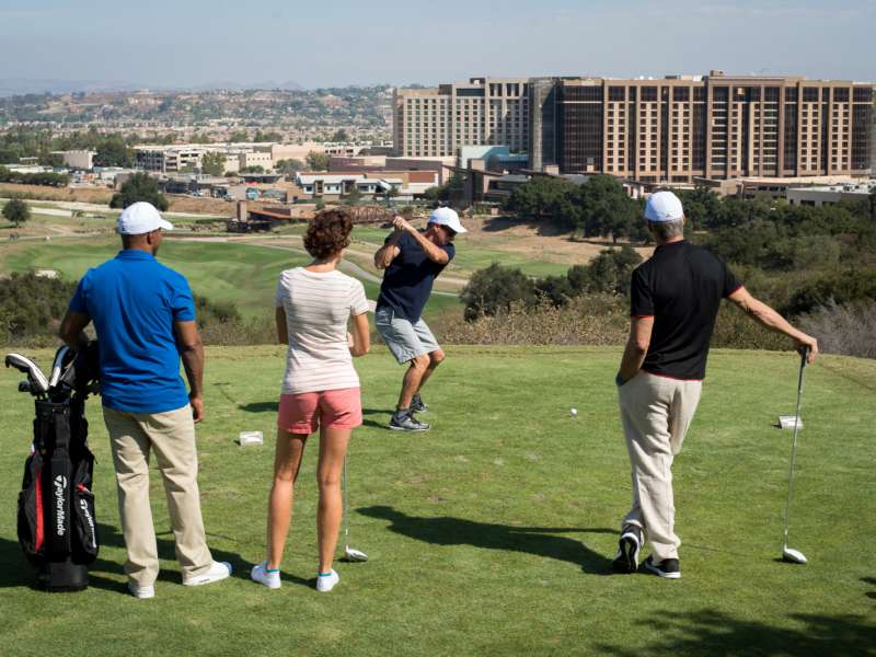 People Playing Golf at Pechanga Resort Casino