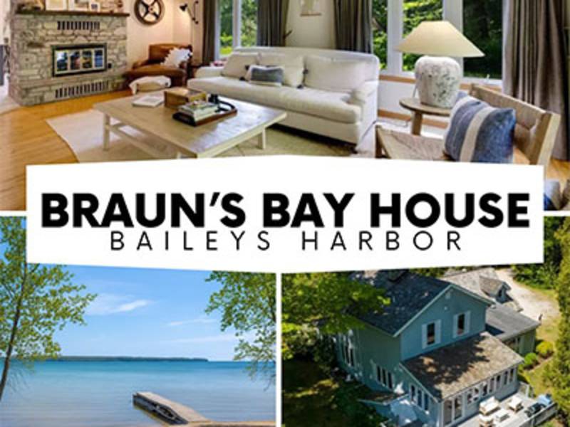 Find Lodging in Door County Braun’s Bay House- Bailey’s Harbor