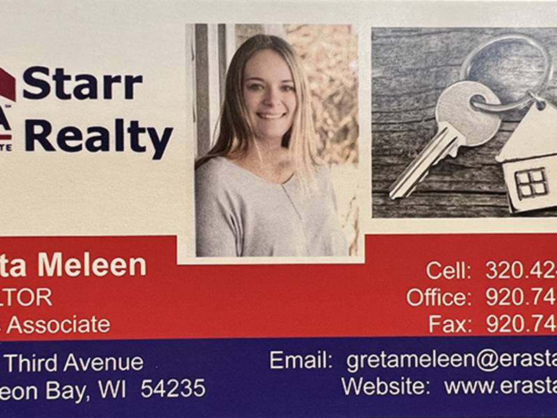 Moving to Door County Greta Meleen Realtor, ERA Starr Realty
