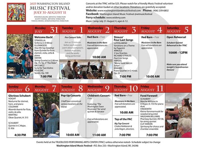 Arts Finder Washington Island Music Festival