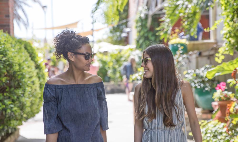 Women walking in Downtown Napa