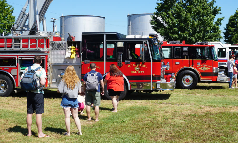 People walking grounds at Fire Truck Festival