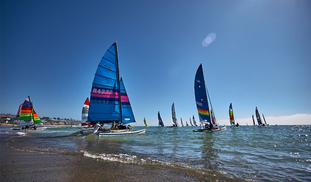 Boat Sailing Beach Outdoors Sports