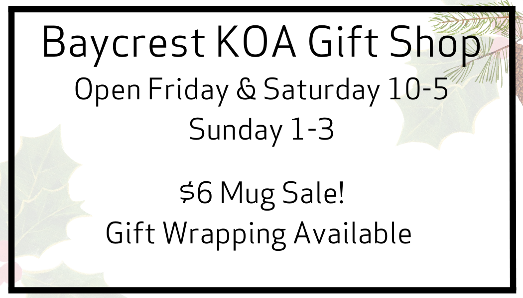 Baycrest KOA Gift Shop Promotion