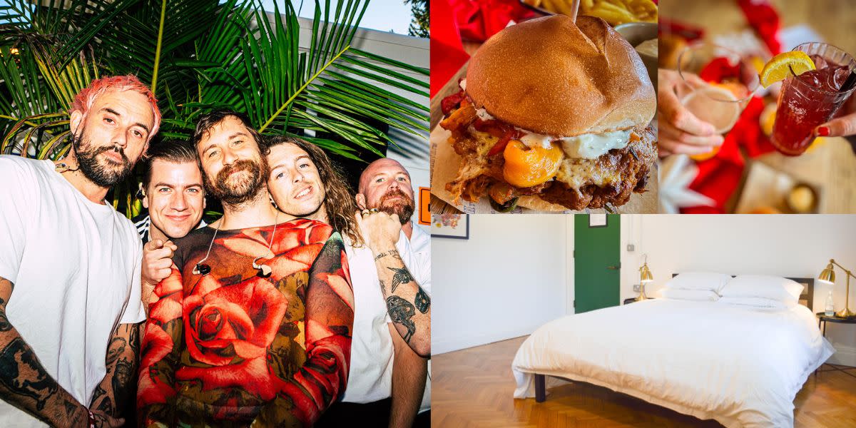 Idles, Bristol Wing bedroom, burger and cocktails