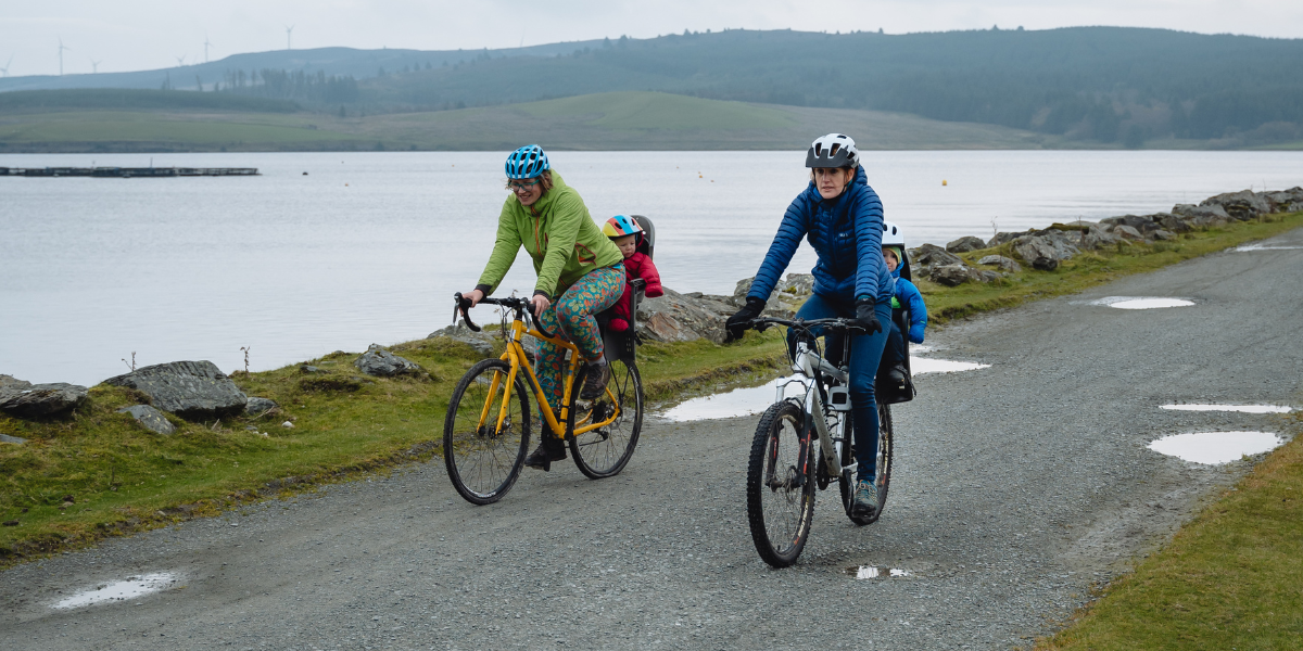 Cyclists on the The Brenig Trail