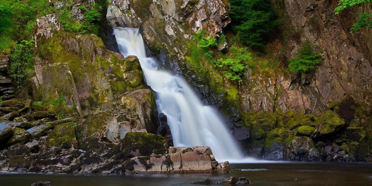 View of Conwy waterfall