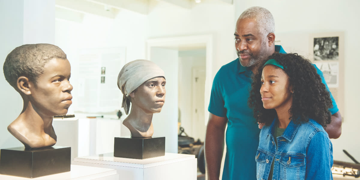 Forensic facial reconstructions of two enslaved people at the Museum of the Ironworker