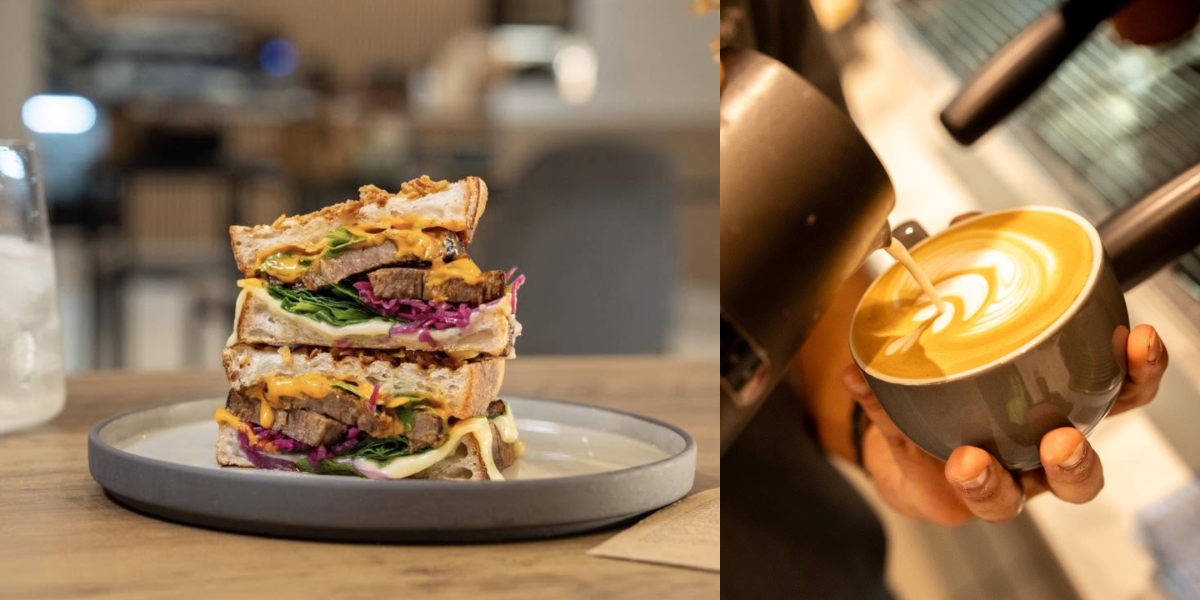 Cherrywood Kitchen brunch sandwich and coffee