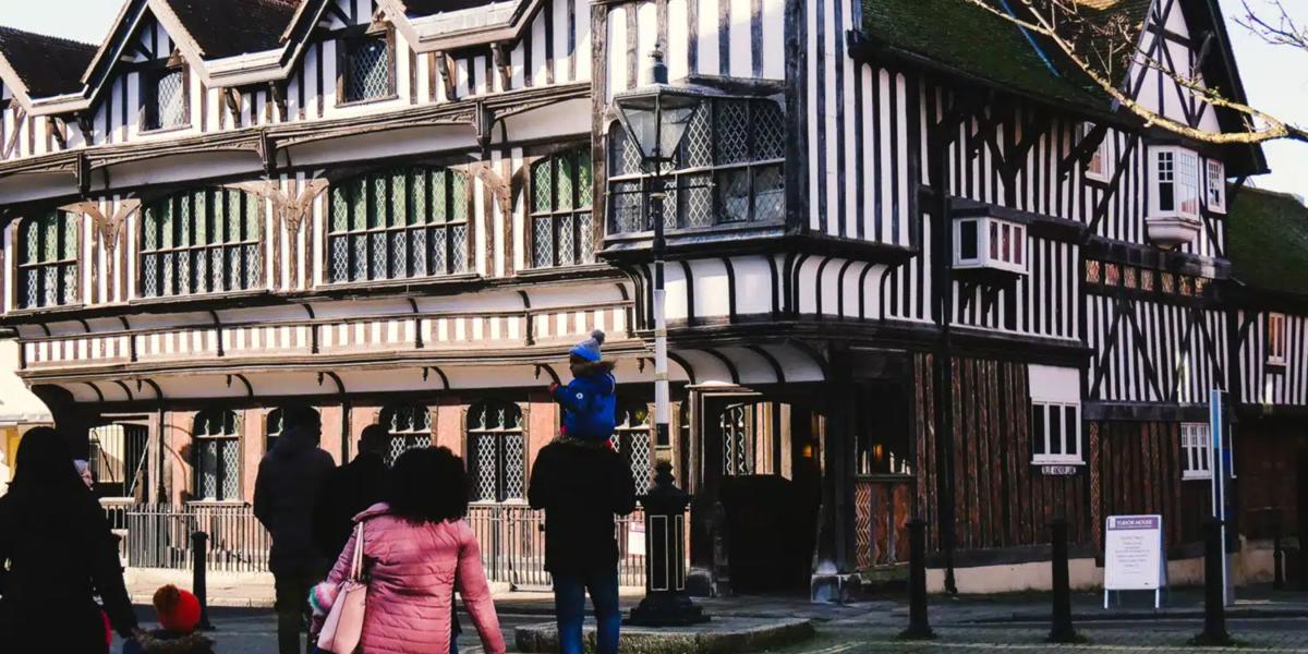Group standing outside Tudor House & Garden