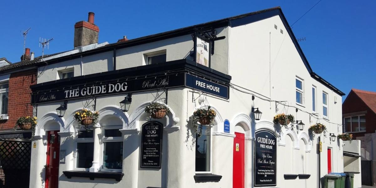 Exterior of The Guide Dog pub