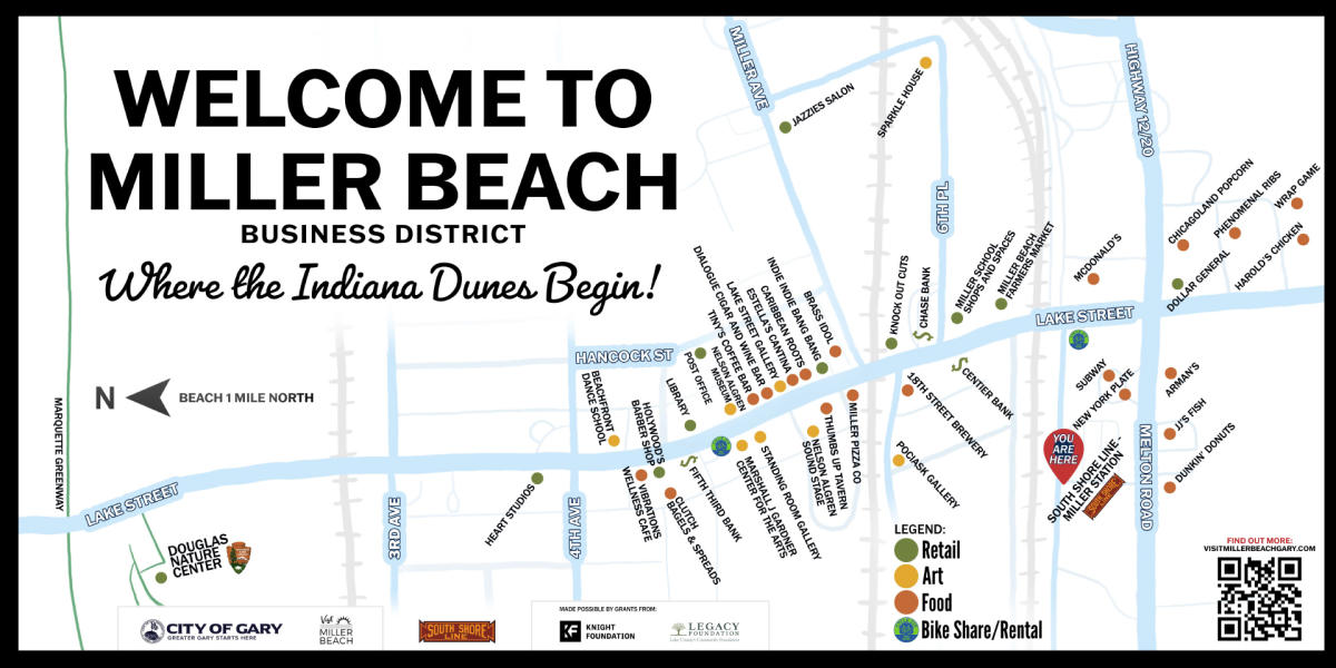 Miller Beach map