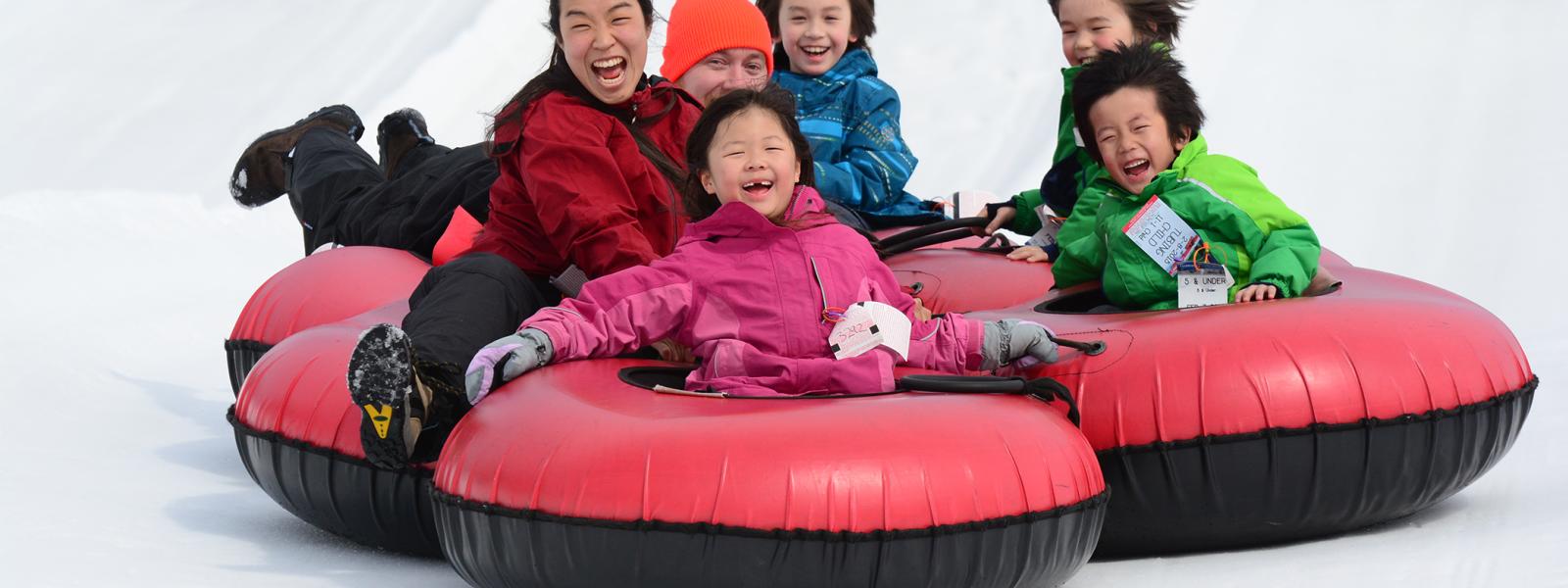 Snow Tubing in Western PA Laurel Highlands Ski Resorts with Family Tubing