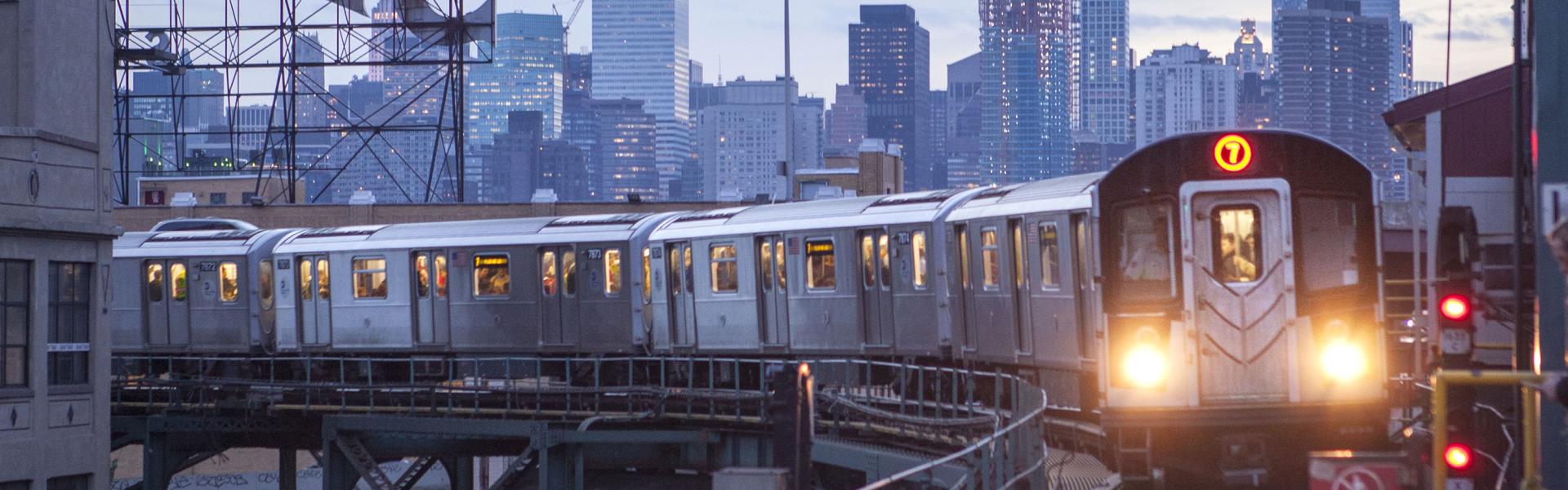 7 Train, Queens, Skyline, Dusk