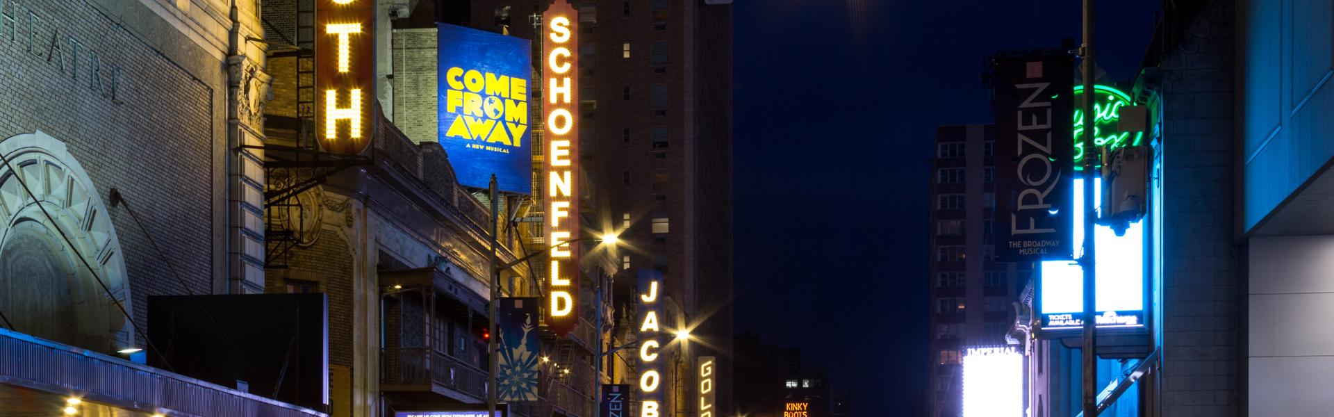 broadway, night