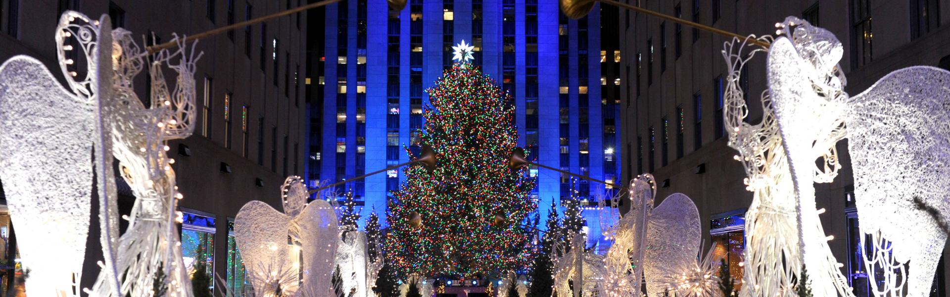 rockefeller center, christmas tree, holiday