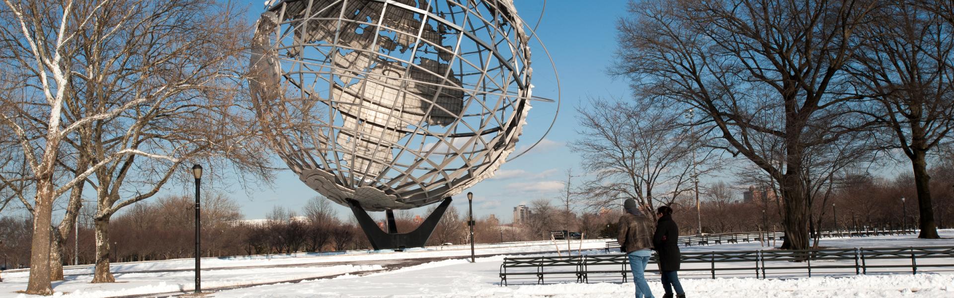 Unisphere, Winter, Snow, Daytime