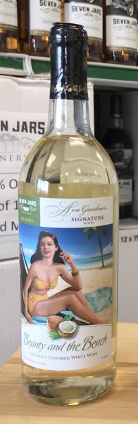 Bottle of white wine featuring Ava Gardner's image on the label