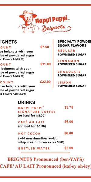 Happi Pappi Menu