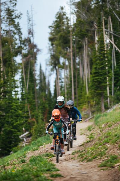 Downhill biking at Big sky resort