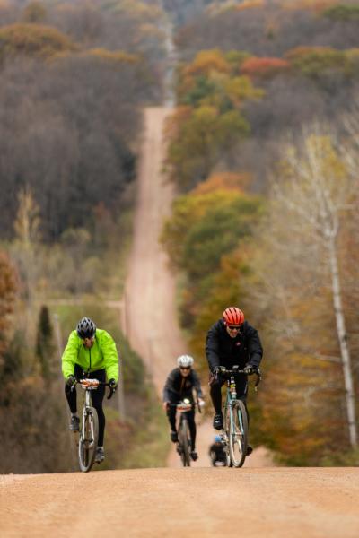 Gravel Bikers on Red Granite