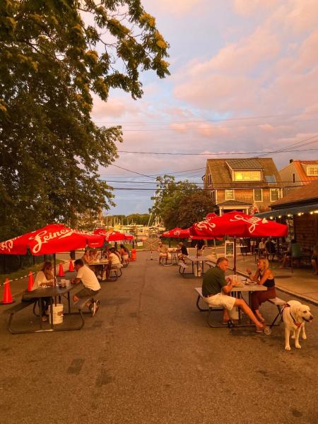 Davis' Pub in Eastport extended their dining into the streets.