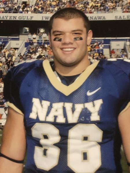 Eric Kettani, Navy Football Photo in uniform.