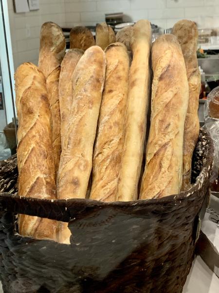 A basket of baguettes beckons!