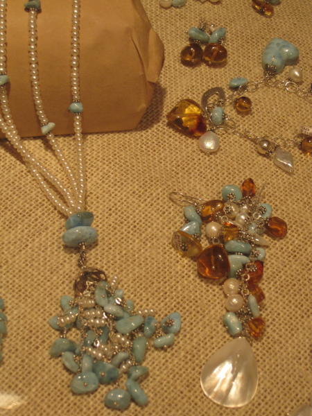 amber and larimar jewelry