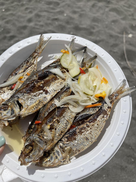 Fried Sprat at Bob Marley Beach