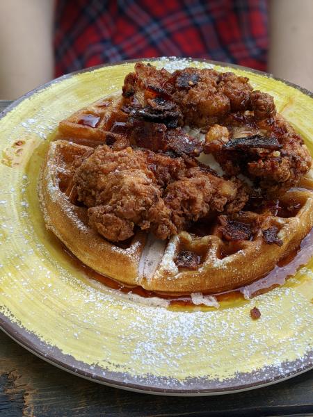 cedar chicken and waffles