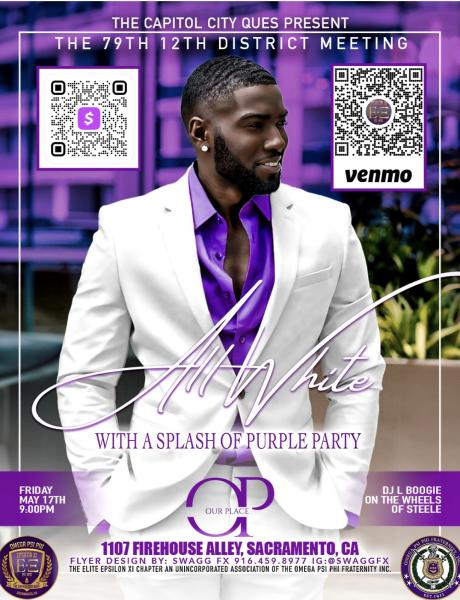 Omega Psi Phi_All White Party Invitation