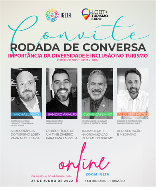 Member and guests' connect call [Portuguese]: IGLTA and LGBT+ TURISMO EXPO - Jun 28, 2022 04:00 PM Sao Paulo