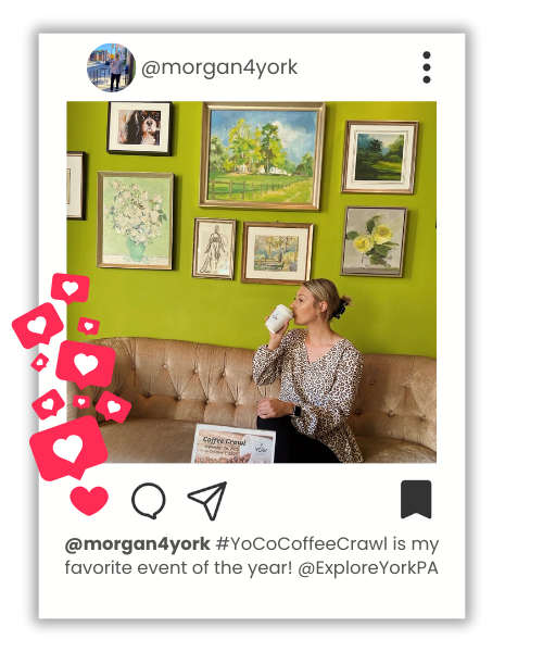 photo of a happy coffee crawler enjoying the event