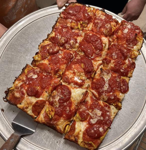 New Albany Brewing Company Upside Down Pizza
