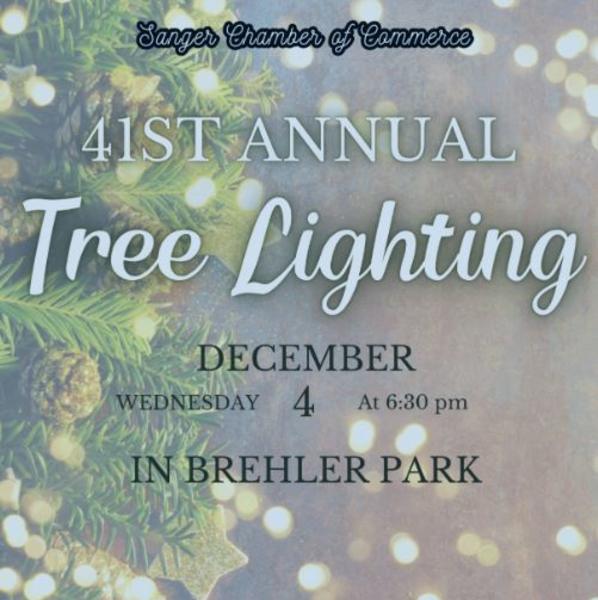41 annual sanger christmas tree lighting