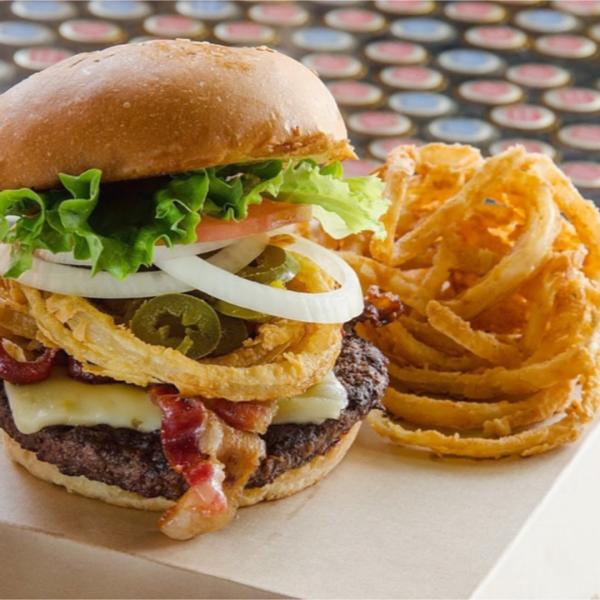 Twisted Root Western Burger & Onion Rings