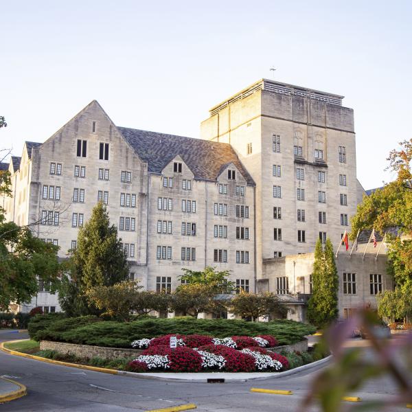 Front view of the Memorial Union IU