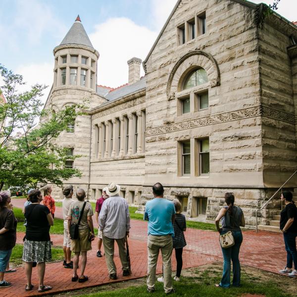 A limestone tour on the Indiana University grounds