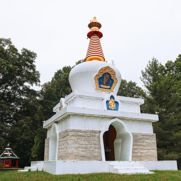 Two structures at the Tibetan Mongolian Buddhist Cultural Center