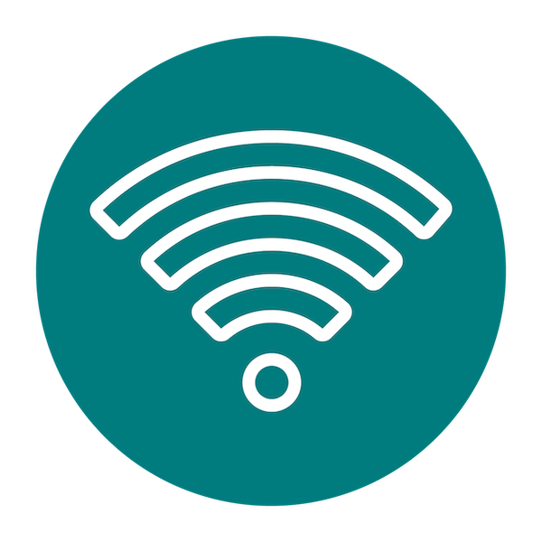 teal wifi graphic