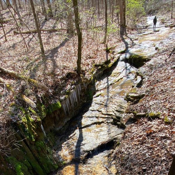 trail #2 waterfall - Charlestown State Park