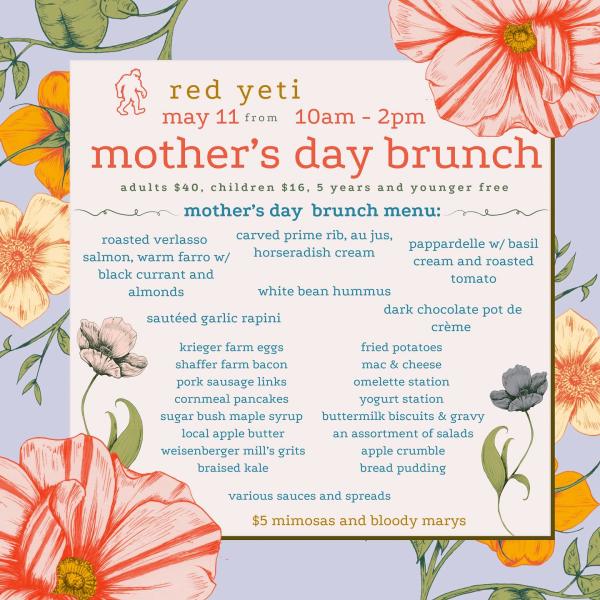 Red Yeti Mother's Day Brunch