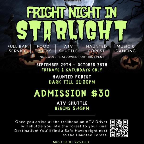 The Woods Fright Night in Starlight