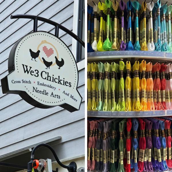 We3Chickies sign and shop supplies