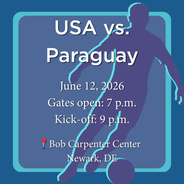 The USA vs. Paraguay Watch Party will be held on June 12 at 7 p.m. at Bob Carpenter Center in Newark.